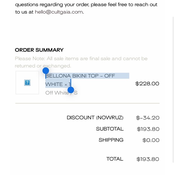 Cult Gaia BELLONA BIKINI TOP - OFF WHITE - Picture 10 of 10